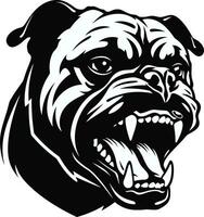 bulldog vasthoudendheid zwart embleem ontwerp zwart schoonheid bulldog logo meesterschap vector