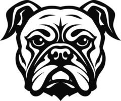 elegant bulldog bulldog net zo een logo ontwerp iconisch sterkte ontketend zwart embleem ontwerp vector