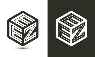 eez brief logo ontwerp met illustrator kubus logo, vector logo modern alfabet doopvont overlappen stijl.