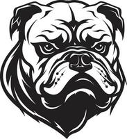 vector kunstenaarstalent opnieuw gedefinieerd bulldog embleem bulldog vasthoudendheid onthuld zwart logo met bulldog