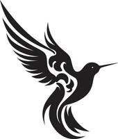 modern kolibrie iconisch ontwerp kolibrie silhouet logo kunst vector