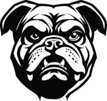 zwart en dynamisch bulldog vector symbool majestueus mascotte bulldog logo