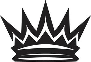 elegant soevereiniteit kroon ontwerp in zwart symbool van royalty zwart kroon embleem vector