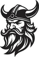 ijzig indringer een viking embleem van vorst norse marine een zeevaart viking symbool vector