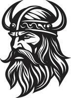 odins afstammeling een viking mascotte van legends thor macht een viking symbool van donder vector