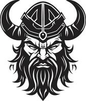 mysticus zee koning een raadselachtig viking mascotte thor woede een donderend viking symbool vector