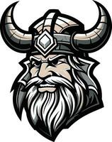 inkt zwart berserker een viking symbool van macht odins avatar een machtig viking mascotte vector