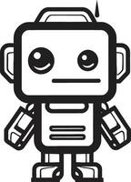 gizmo gladiator een elegant robot mascotte strak robo charme een zwart vector mascotte embleem