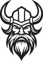 ijzig stroper een viking embleem van ijs norse navigator een zeevaart viking leider in vector