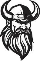 thor triomf een viking symbool van donder krijgers moed een elegant vector viking voogd