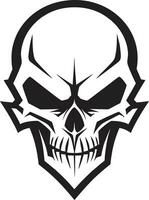 obsidiaan sterfgevallen Mark vector logo gotisch grijns mysterieus schedel ontwerp