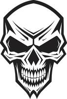 spectraal geheimen sinister vector logo elegantie in dood spookachtig schedel symbool