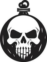 donker raadsel logo sinister schedel Mark episch schedel silhouet vector van schaduwen