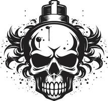 wraith schedel vector spookachtig ontwerp tovenaars schedel insigne mysterieus vector logo