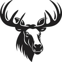 vorstelijk eland in vector kunstenaarstalent eland silhouet logo met artistiek flair