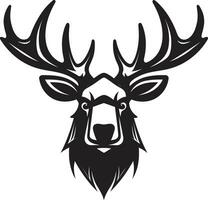 minimalistisch eland logo voor modern branding bevallig eland embleem in stoutmoedig zwart vector