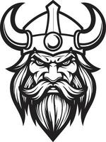 runegebonden raider een viking mascotte in vector mjolnirs erfenis een viking symbool van legends