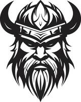 ebon veroveraar een viking leider in vector overvallers van de noorden een viking logo van macht