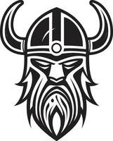 berserker broederschap een woest viking icoon ebon veroveraar een viking leider in vector