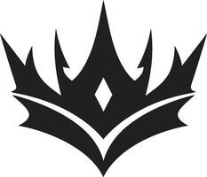 monarchen insigne zwart kroon vector icoon elegantie in zwart kroon embleem