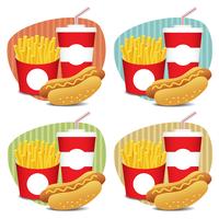 Fastfood set vector