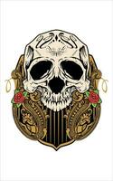 vector gangsta schedel tatoeëren ontwerp