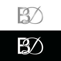 brief bd luxe modern monogram logo vector ontwerp, logo eerste vector Mark element grafisch illustratie ontwerp sjabloon