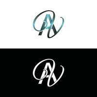 brief av luxe modern monogram logo vector ontwerp, logo eerste vector Mark element grafisch illustratie ontwerp sjabloon