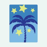 palm boom silhouet icoon. gemakkelijk vlak vector illustratie