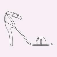 accessoire, achtergrond, zwart, elegantie, elegant, mode, vrouw, voet, schoenen, meisje, glamour, hiel, hoog, icoon, illustratie, geïsoleerd, dame, lijn, schets, schoen, stijl, symbool, vector, wit vector