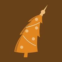 Kerstmis bomen, dennen voor groet kaart, uitnodiging, spandoek, web. nieuw jaren en Kerstmis traditioneel symbool boom met slingers, licht lamp, ster. winter vakantie. pictogrammen verzameling vector