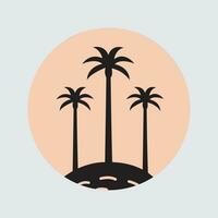 palm boom silhouet icoon. gemakkelijk vlak vector illustratie