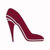 hoog hakken schoenen vector icoon. gevulde vlak teken voor mobiel concept en web ontwerp. Dames schoen glyph icoon. symbool, logo illustratie. vector grafiek, met roze hoog hakken