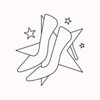hoog hakken schoenen vector icoon. gevulde vlak teken voor mobiel concept en web ontwerp. Dames schoen glyph icoon. symbool, logo illustratie