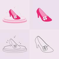 hoog hakken schoen vector icoon, vrouwen schoen glyph icoon. symbool, logo illustratie.vrouw schoenen vector pictogrammen geïsoleerd Aan roze background.fashion schoenen ontwerp.schoenen verzameling