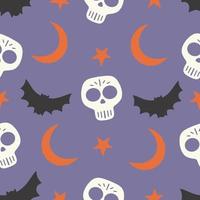 halloween naadloos patroon voor ontwerp. halloween symbolen vector