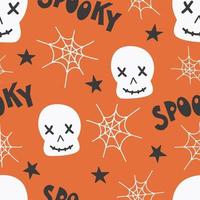 halloween naadloos patroon voor ontwerp. halloween symbolen vector