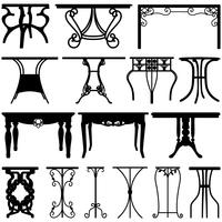 Table Desk Home Furniture Design. vector