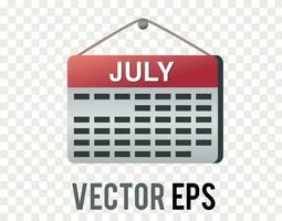 vector helling rood traditioneel gepland muur kalender icoon voor afspraak, bedrijf plan, evenement, project