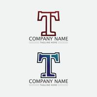 t letter, t logo vector lettertype alfabet ontwerp en pictogram t