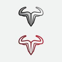stier buffelkop koe wild dier logo vector