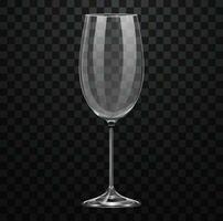 realistisch leeg cabernet wijn glas vector