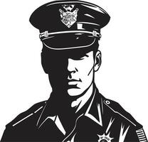 geïllustreerd moed Politie officier vector kunst in uniform en Aan plicht Politie officier vectoren