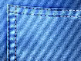 Jeans blauwe textuur met de achtergrond van het zakdenim. vector