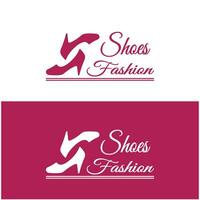 logo voor vrouwen hoog hiel- schoenen dat is elegant en luxueus en vrouwelijk. logo voor bedrijf, vrouwen schoen winkel, mode, schoen bedrijf, schoonheid. vector