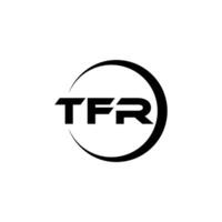 tfr brief logo ontwerp, inspiratie voor een uniek identiteit. modern elegantie en creatief ontwerp. watermerk uw succes met de opvallend deze logo. vector