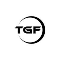 tgf brief logo ontwerp, inspiratie voor een uniek identiteit. modern elegantie en creatief ontwerp. watermerk uw succes met de opvallend deze logo. vector