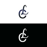 brief cl luxe modern monogram logo vector ontwerp, logo eerste vector Mark element grafisch illustratie ontwerp sjabloon