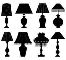 Lamp ingesteld. vector