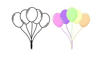 hand- getrokken illustratie ballon vector
